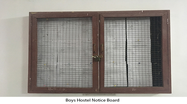 Boys Hostel Notice Board